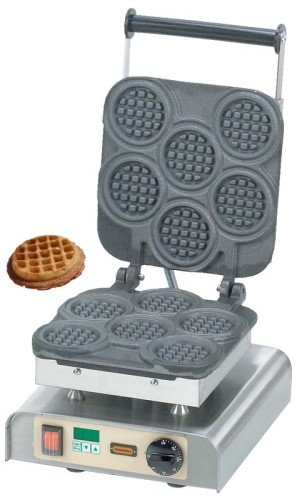 NEUMÄRKER Waffeleisen Griechenwaffel I mit Digitaltimer, Backplatten Grauguss 310x340x250 mm