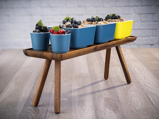 APS GN 2/4 Buffetständer -ACACIA-, 53 x 16,2 cm, H: 20 cm, Akazienholz