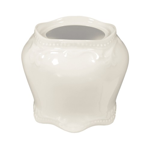 Seltmann Unterteil zur Zuckerdose 0,22 l, rund mit Relief, Form: Rubin, weiss cream, hohe Kantenschlagfestigkeit, Made in Germany