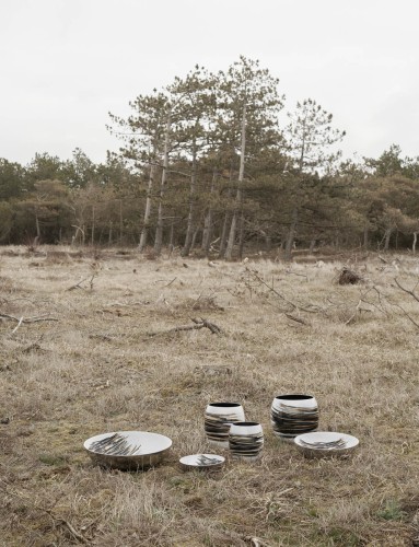 Stockholm Vase H 21.2 cm lignum, Maße: 225 x 225 x 212 mm