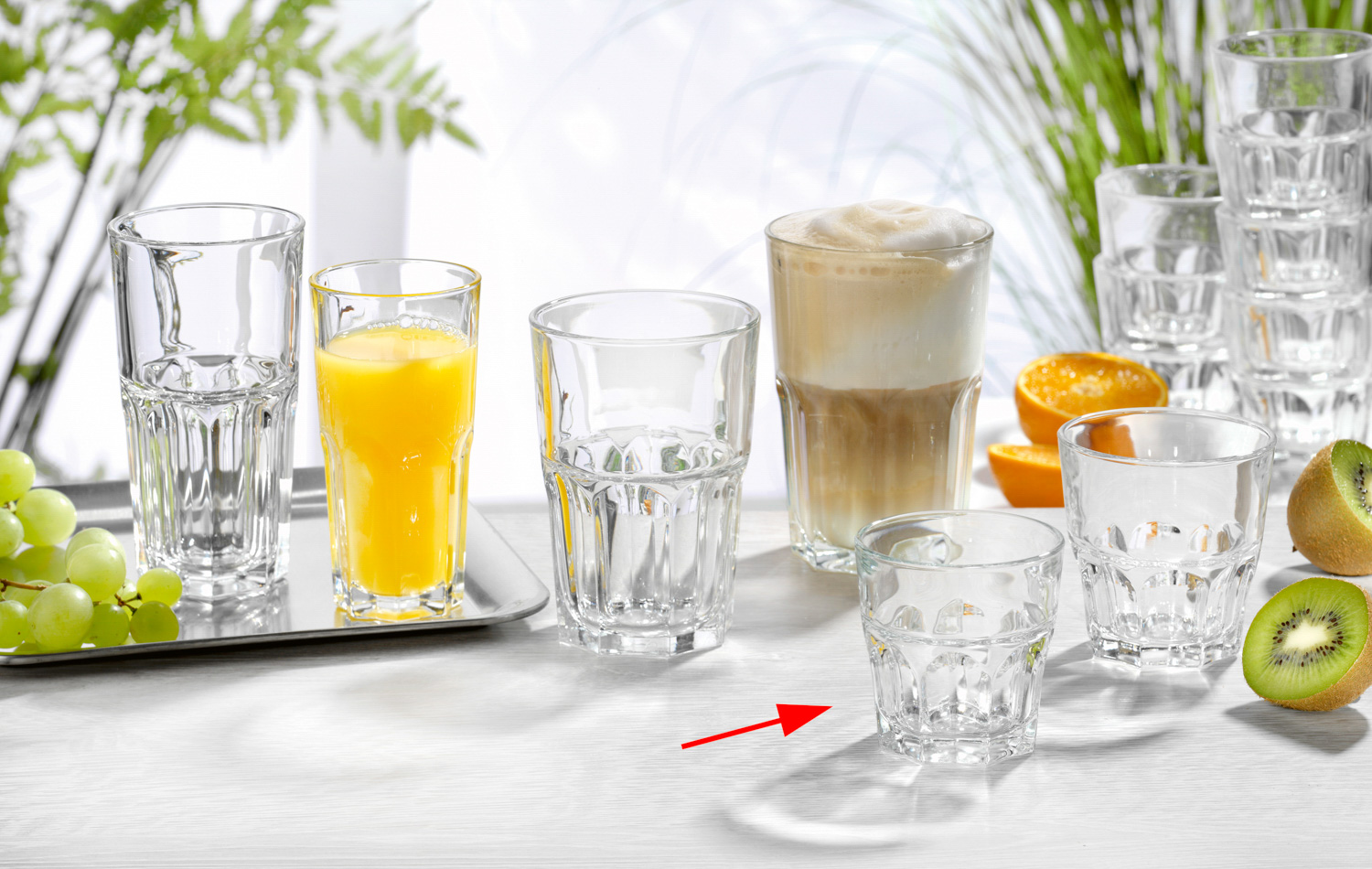 Becherglas GRANITY, Inhalt: 0,16 Liter, Höhe: 75 mm, Durchmesser: 70 mm, stapelbar, für Heißgetränke geeignet.