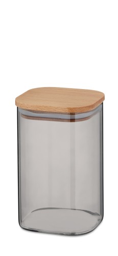 Vorratsdose Nea Glas hellgrau 10,0x10,0x16,0 cm 1,1l von Kela