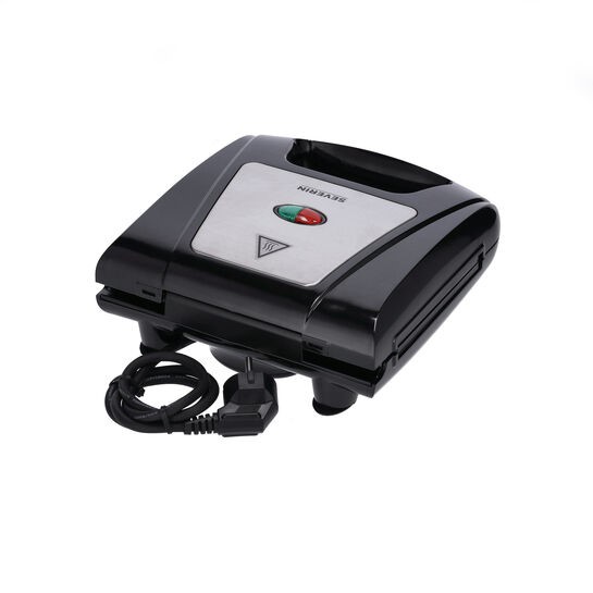 Severin Sandwich Toaster SA2968 Leistung: 1.000 W, Farbe: Edelstahl-gebürstet-schwarz