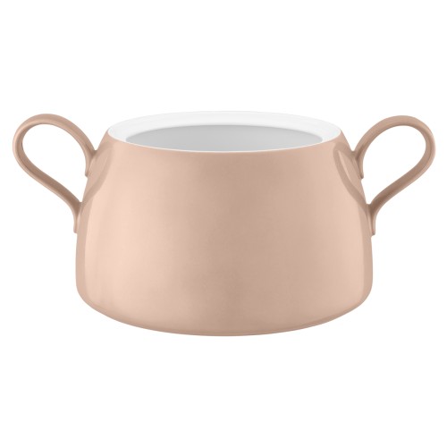 Seltmann Unterteil zur Schüssel mit Deckel, rund, Form: Coup Fine Dining, Dekor: 57270 altrosa, hohe Kantenschlagfestigkeit, Made in Germany