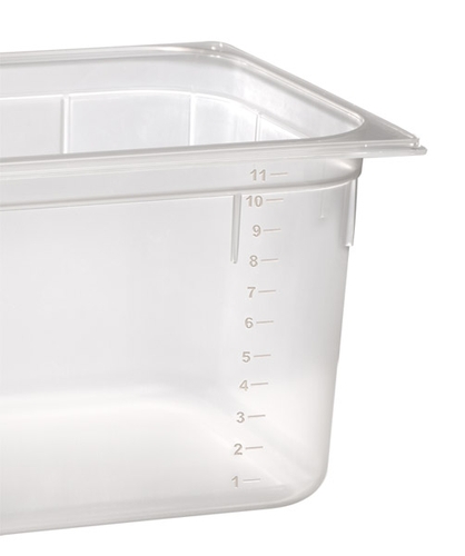 GN 1/2 Behälter 32,5 x 26,5 cm, Tiefe: 200 mm Polypropylen, 11,8 Liter spülmaschinengeeignet bruchsicher stapelbar