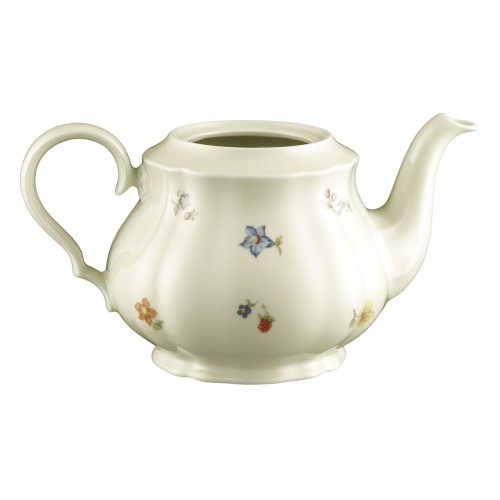 Seltmann Unterteil zur Teekanne 1,1 l, rund mit Relief, Form: Marieluise, Dekor: 44714 Blütenmeer, hohe Kantenschlagfestigkeit, Made in