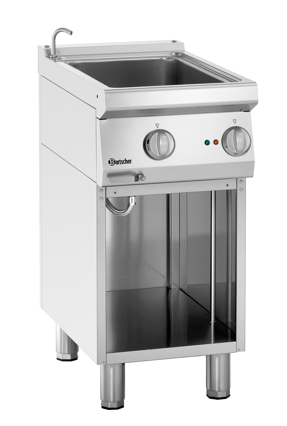 Bartscher Bain Marie 700, B400, UO, mWE |Frequenz: 50 Hz | Maße: 40 x 70 x 85,0 cm.Gewicht: 33 kg