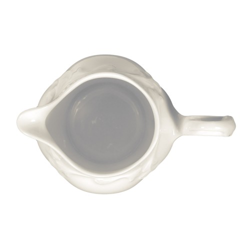 Seltmann Milchkännchen 0,16 l, rund mit Relief, Form: Rubin, weiss cream, hohe Kantenschlagfestigkeit, Made in Germany