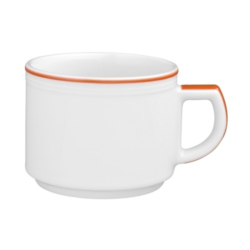 Seltmann Obertasse 1 0,18 l, Form: Vitalis, Dekor: 34116 rotes Band