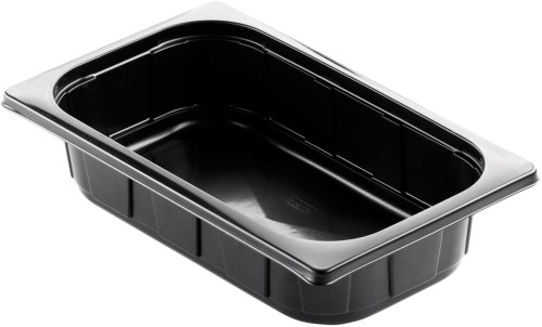 Duni PP-Schale 1/4 GN 265 x 161 x 60 mm Schwarz ungeteilt, 200 Stk/Krt (1 x 200 Stk)