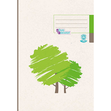 König  Ebhardt Kladde DIN A4 kariert Grüner Baum weiß 96 Bl.