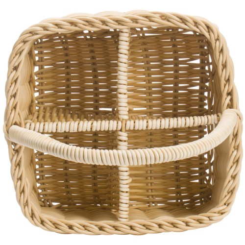 Westmark Terrassenkorb eckig, 19 x 19 x 10 cm, hellbeige