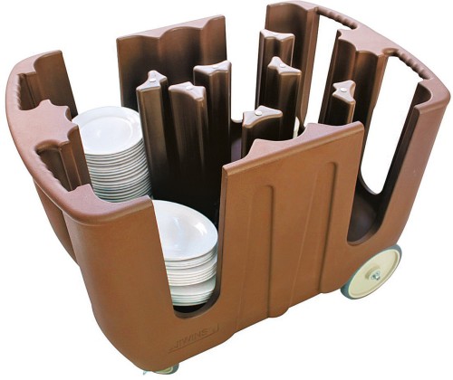 Geschirrabräumwagen. 4 Einteilungen. Polyethylen. verstellbare Säulen für diverse