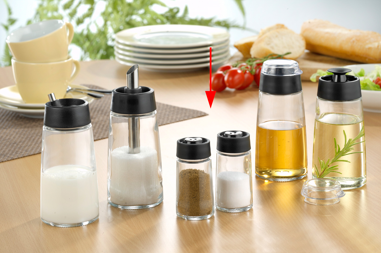 2-tlg. Hampton Salz und Pfeffer Set, Farbe: schwarz/transparent , Inhalt: 60ml Material: Kunststoff/Glas