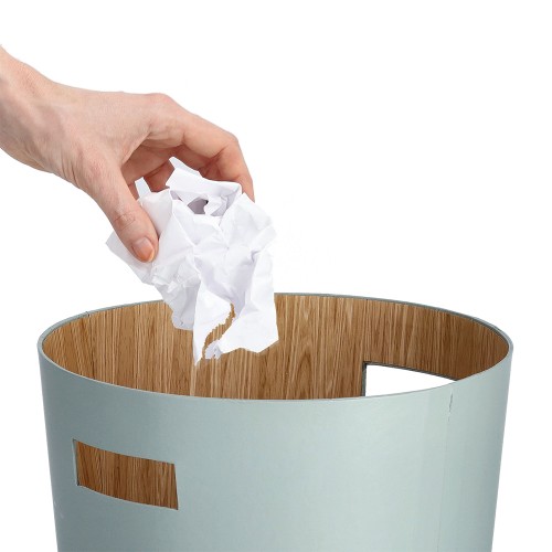 Papierkorb, Pappe, mint / Maße: Ø 25x30 cm