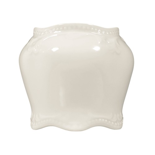 Seltmann Unterteil zur Zuckerdose 0,22 l, rund mit Relief, Form: Rubin, weiss cream, hohe Kantenschlagfestigkeit, Made in Germany