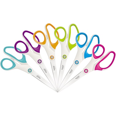 Leitz Universalschere WOW 205mm Rechtshänder Edelstahl, titanbeschichtet gelb, Form: asymmetrisch, Langauge, Länge: 205