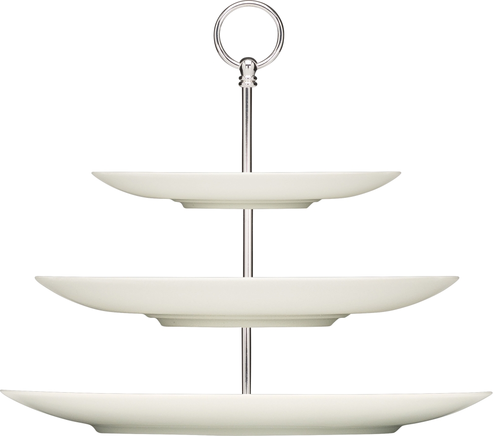 BAUSCHER purity coup Etagere Teller flach coup 3-fach