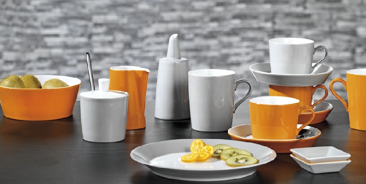 Sahnegießer TRIC, Inhalt: 0,21 ltr., Höhe: 10 cm, orange, Arzberg Porzellan.