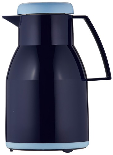 Helios Isolierkanne WASH S+, Inhalt: 1,0 Liter, Farbe: blau, spülmaschinengeeignet, Hochglanz-Hartplastik mit Edelstahleinsatz.