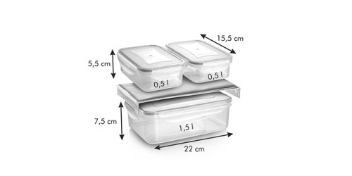 Thermotasche FRESHBOX, mit 3 Dosen, anthrazitfarben