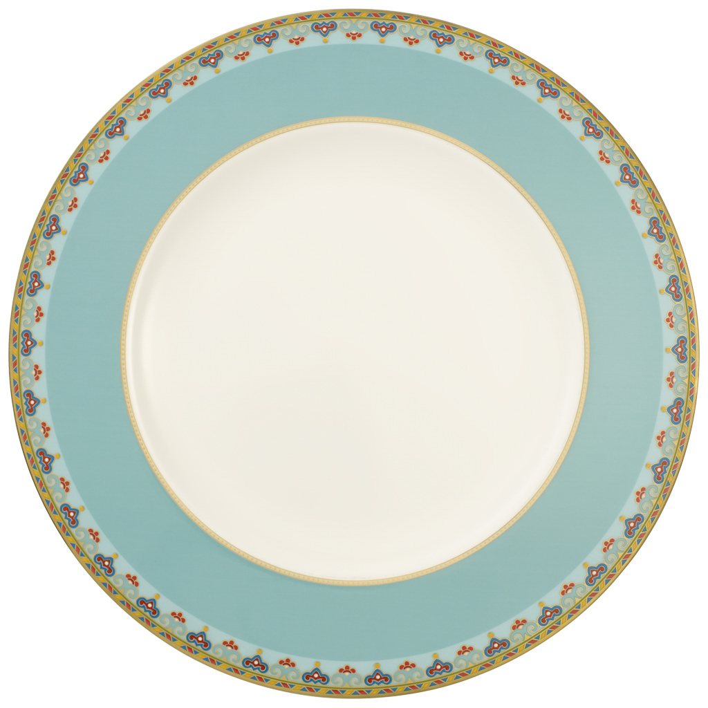 Villeroy und Boch Speiseteller - Maße: 27,7 x 27,7 x 1,8 cm / Inh.: 280 L / Ser.: Samarkand Aquamarin