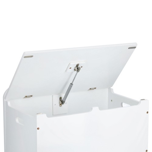 Kinder-Truhe "Wolke" m. Deckel, MDF/Kiefer, weiß / Maße: 60x34,5x56 cm FSC 100%, SCS-COC-000256