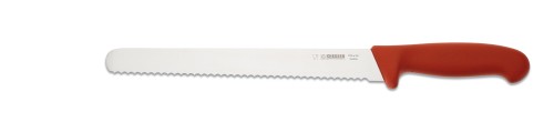 Aufschnittmesser 25 cm, Wellenschliff, rot Giesser - Made in Germany