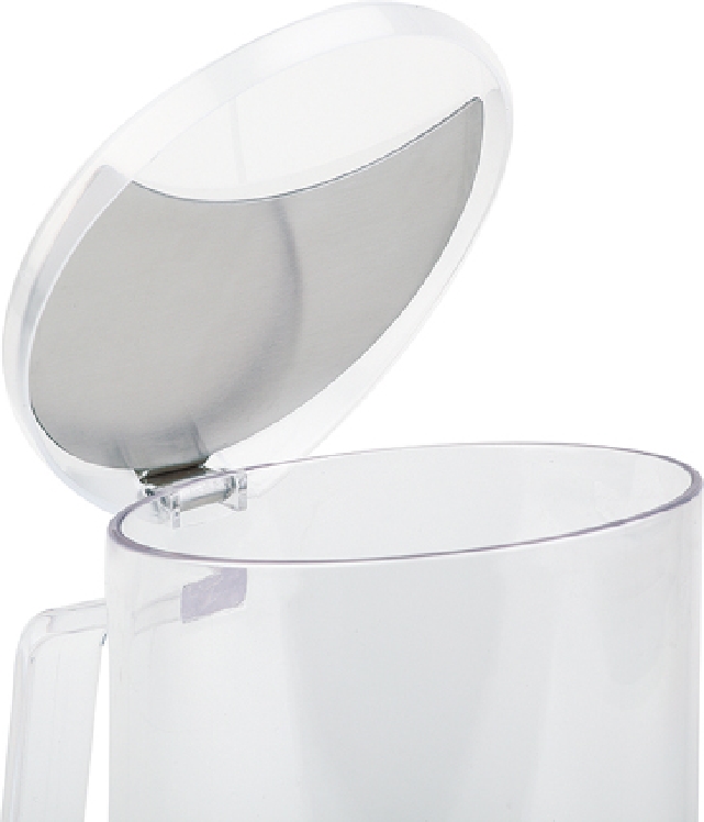 Ersatz Frischhaltedeckel zu Cerealien-Karaffe aus Cerealien-Bar LUCKY, luftdicht, Material: Polycarbonat und Edelstahl.