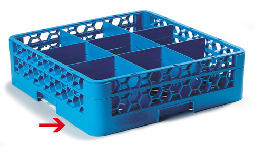 Carlisle RACK 9 COMPT GLASS CARL BLUE 50cm x 50cm