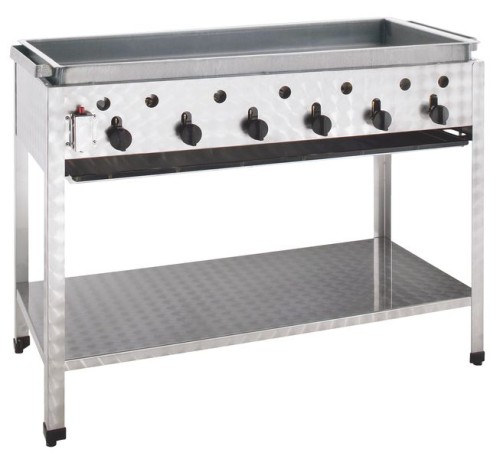 NEUMÄRKER Gas-Kombi-Standbräter - 6 Brenner nur für Propan-/Butangas 1145x530x830 mm