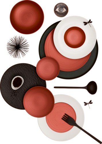 Villeroy & Boch Coupeteller flach 21 cm Durchmesser, Serie Copper Glow