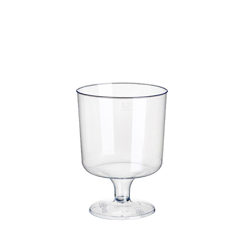 10 Stiel-Gläser für Rotwein, PS 0,2 l Ø 7,2 cm · 10 cm glasklar einteilig von Starpak