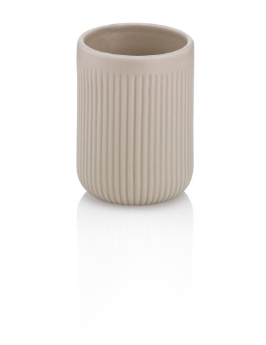 Kela Becher Adele aus Keramik, silbergrau, Höhe ca. 100mm, Ø 75mm