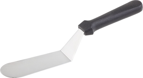 Winkelpalette 17 x 5 cm, Länge 30 cm flexible Edelstahl-Klinge rutschfester Griff aus Polypropylen, schwarz hitzebeständig