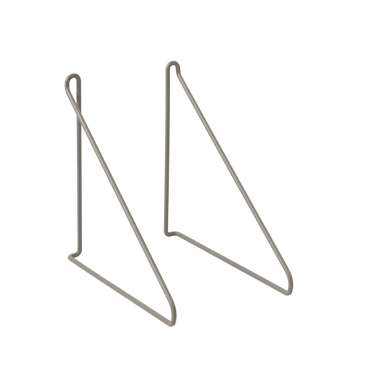 Set 2 Bügel zum Wandregal -PANOLA- Mourning Dove. Material: Stahl pulverbeschichtet. Von Blomus.