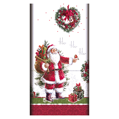 Tischdecke, stoffähnlich, Airlaid 120 cm x 180 cm "HoHoHo" von PAPSTAR