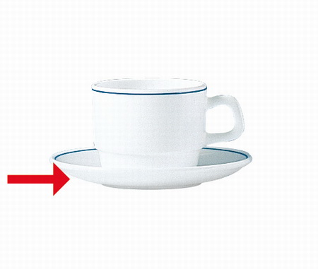 Kaffeeuntertasse Ø: 14 cm - aus Hartglas ARCOROC - Dekor Delft.