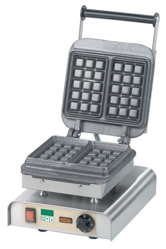 NEUMÄRKER Waffeleisen Brüsseler I mit Digitaltimer, Backplatten Grauguss 310x340x250 mm
