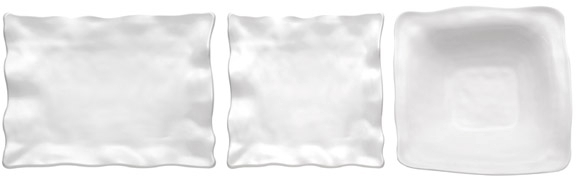 Schale -GLOBAL BUFFET- 32,5 x 32,5 cm, H: 12 cm Melamin, weiß, 3 Liter spülmaschinengeeignet stapelbar nicht