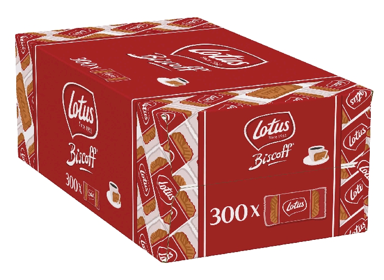 Lotus Karamellgebäck BISCOFF, Inhalt: 300 Stück à 6,25 g je Karton.