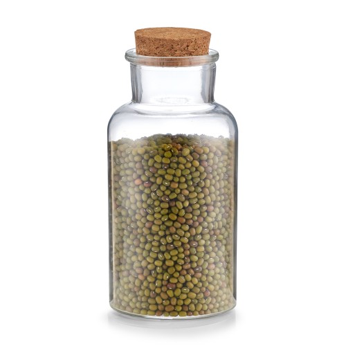 Gewürzglas, Glas; Kork, Ø8x17,5 cm. Farbe: transparent. Fassungsvermögen: 500 ml. Dieses praktische Gewürzglas mit Korkdeckel überzeugt in
