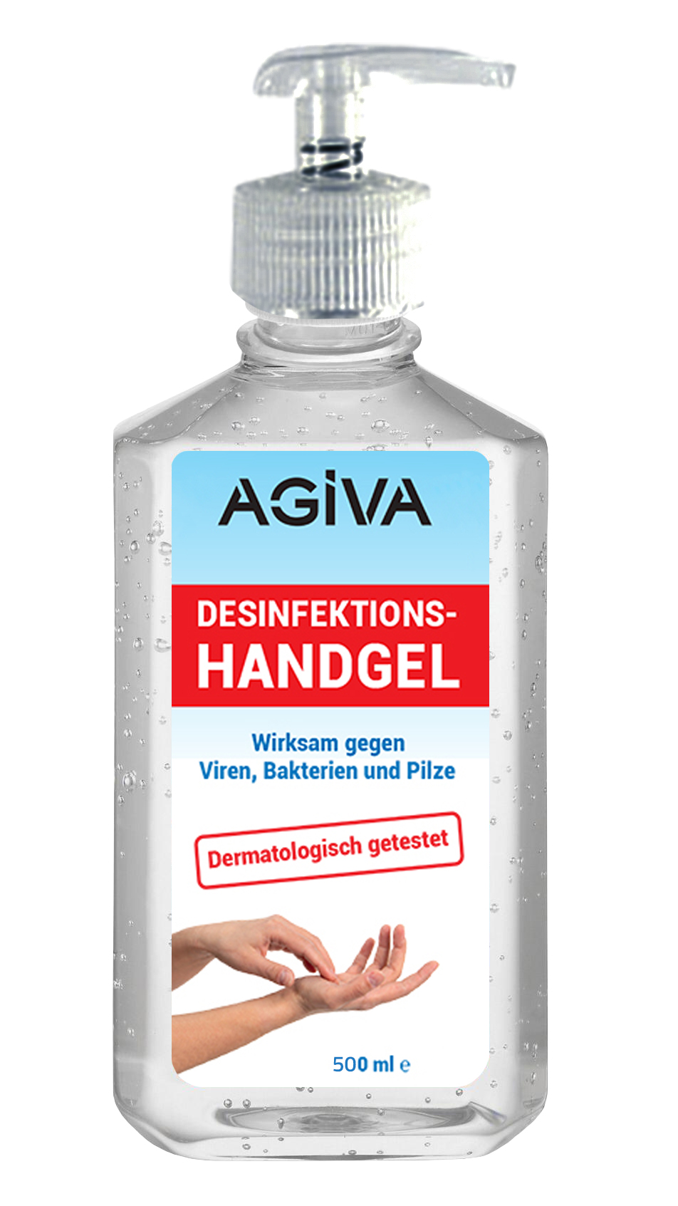AGIVA Desinfektions-Handgel, Spenderflasche à 500 ml