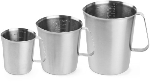 HENDI Messbecher Edelstahl - Ø120x(H)135 mm - 1,0 Liter