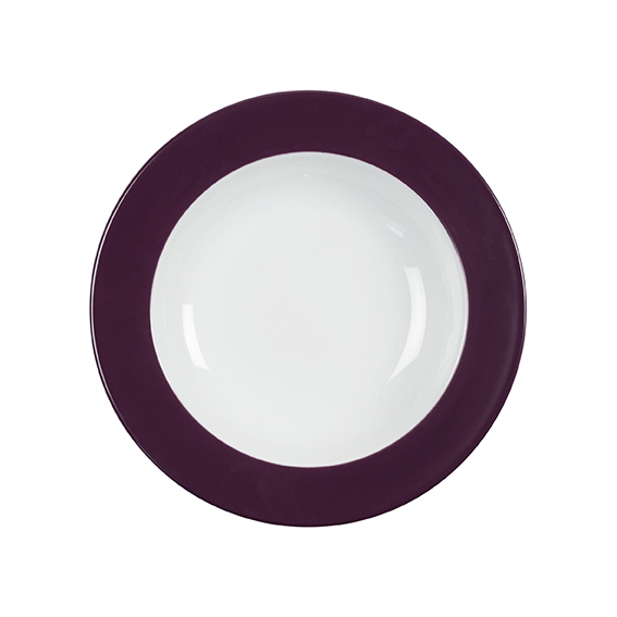 Teller tief 22 cm - Form: Table Selection - Dekor, 79932 pflaume - aus Porzellan. Hersteller:, Eschenbach. "Made in Germany".