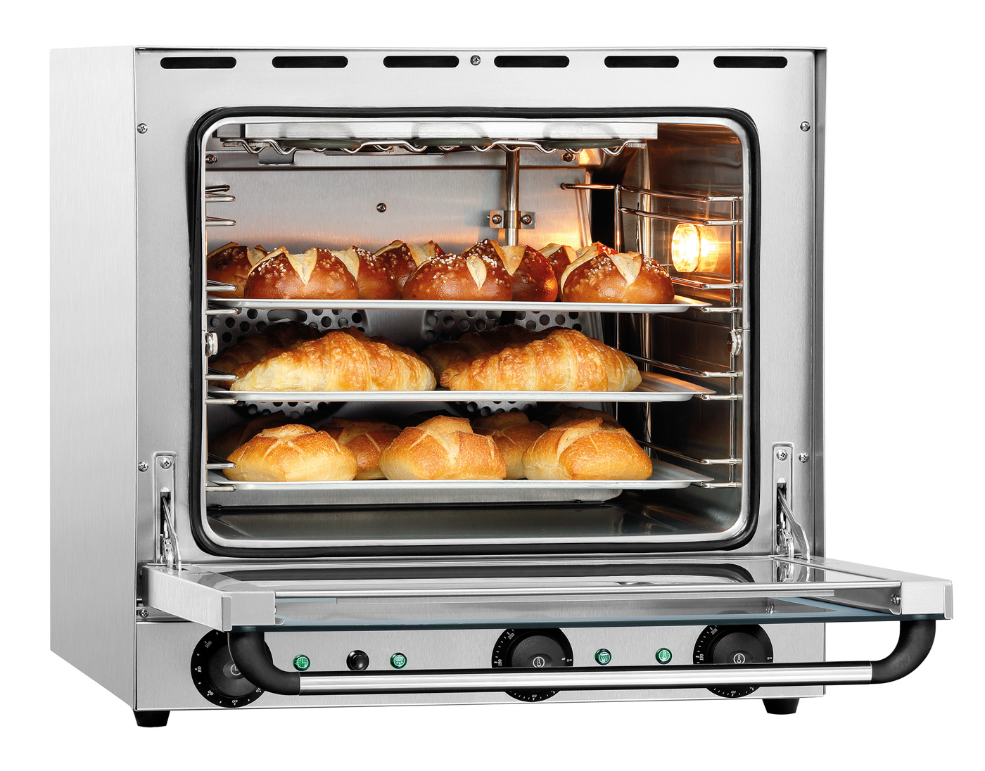 Bartscher Heißluftofen AT120 |Lüftergeschwindigkeit: 1 Stufe | Maße: 60 x 61 x58,0 cm. Gewicht: 40 kg