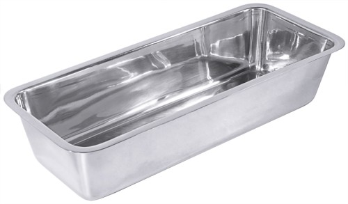 Backform aus Edelstahl 18/10, matt poliert, mit schmalem glatten Rand, schwere Qualität, insbesondere für die Herstellung von