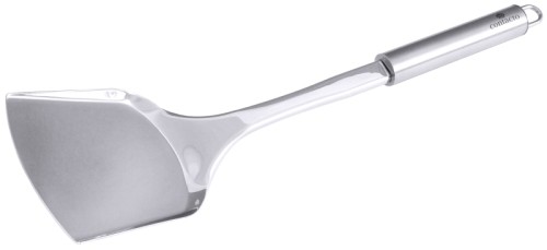 Woklöffel Serie POLARIS, seidenmatt polierter Griff, ganz aus Edelstahl 18/10, hochglänzend Schaufelmaß: 9 cm x 8,5 cm,