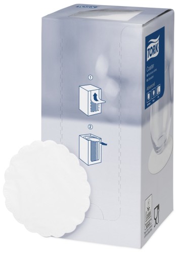 Tork Untersetzer Weiß muschelgewellt Advanced Weiß