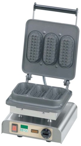 NEUMÄRKER Waffeleisen Baguette I mit Digitaltimer, Aluminiumplatten beschichtet 310x340x250 mm